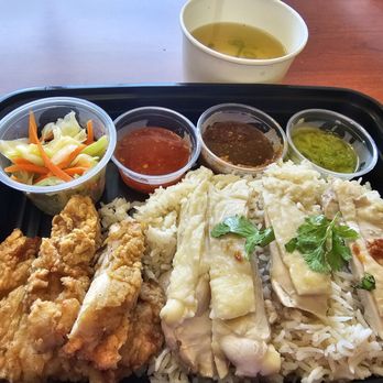 Kao Mun Gai - Half and half chicken plate - Thai Near Me - Glendora, California Kao Mun Gai - Half and half chicken plate - Thai Near Me - Glendora, California