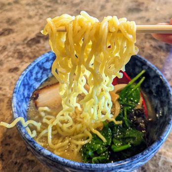 Akane Ramen - 5/4/24. (Kids Size) Tonkotsu Shoyu Ramen Noodles. Great bite, chewy, thick. Cooked well. Great if you like thicker noodles. - Ramen Near Me - Woodinville, Washington Akane Ramen - 5/4/24. (Kids Size) Tonkotsu Shoyu Ramen Noodles. Great bite, chewy, thick. Cooked well. Great if you like thicker noodles. - Ramen Near Me - Woodinville, Washington