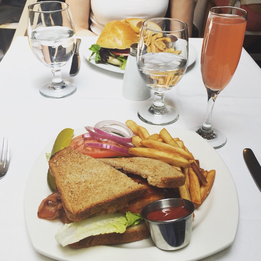 75 Main - Salmon BLT with a bellini - New American Near Me - Southampton, New York 75 Main - Salmon BLT with a bellini - New American Near Me - Southampton, New York