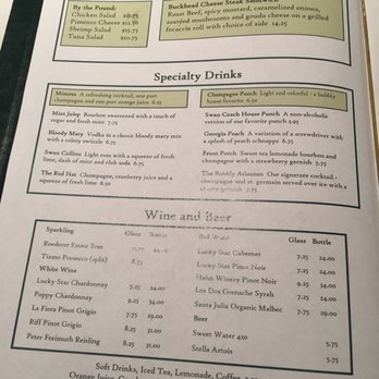 Swan Coach House - Alcohol menu - try the Bubbly Atlantan - New American Near Me - Atlanta, Georgia
