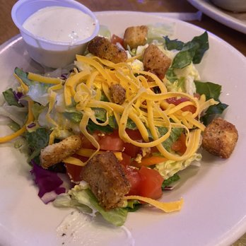 Texas Roadhouse - House salad with dressing on the side - Steakhouses Near Me - Flagstaff, Arizona