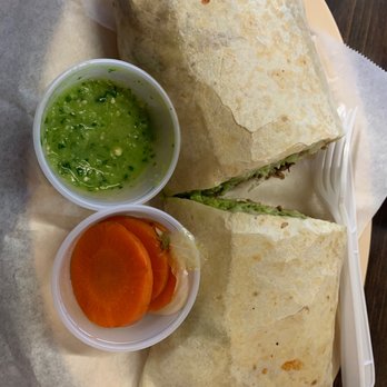Fiesta Taco - Fiesta burrito with Verde sauce and spicy carrots - Tacos Near Me - Pleasanton, California