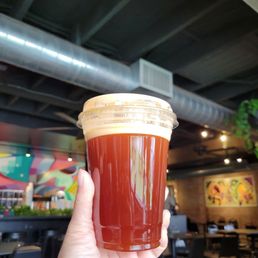 Nitro thai tea with a shot of espresso Nitro thai tea with a shot of espresso