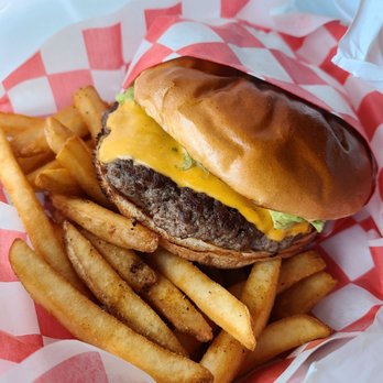 Teddy B's - Awesome Cheese burger, no lettuce, grilled onions  and add avacado!!!! - Burgers Near Me - San Antonio, Texas