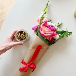 Valentine's week flower bouquet pop-up bar