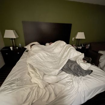 Quality Inn & Suites - The bed was so comfy. My son slept on the pullout couch and tried to steal my spot in bed. - Hotels Near Me - Big Rapids, Michigan Quality Inn & Suites - The bed was so comfy. My son slept on the pullout couch and tried to steal my spot in bed. - Hotels Near Me - Big Rapids, Michigan