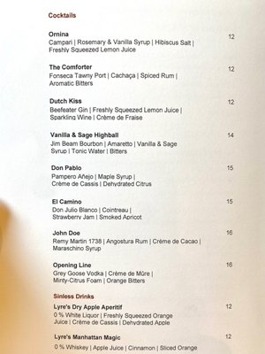 Menu photo 5 Bar TWLV Amsterdam, NH