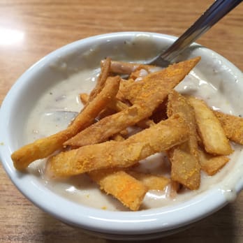 Metro Diner - Crispy potato soup! Totally unique and selfish! Get a bowl, not a cup like I did. - American Near Me - St. Augustine, Florida Metro Diner - Crispy potato soup! Totally unique and selfish! Get a bowl, not a cup like I did. - American Near Me - St. Augustine, Florida