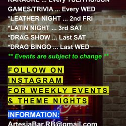 Artesia Bar - Follow on Instagram @artesiabar