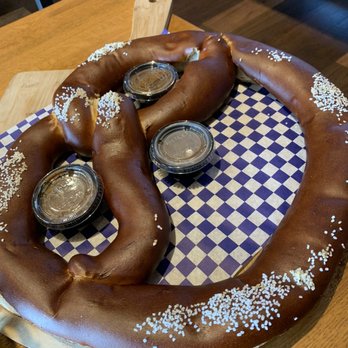 Bavarian Bierhaus - King Ludwig Jumbo Pretzel and Handlmaier's Sweet Mustard - German Near Me - Glendale, Wisconsin