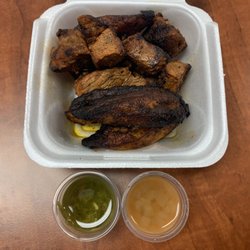 Fritan'go Food truck - Smoked & Charbroiled Pork Antojito w Maduros Plantains, Chimichurri, Fritan'go Nicaraguan Food Truck, Serving Lakeland & Tampa Bay