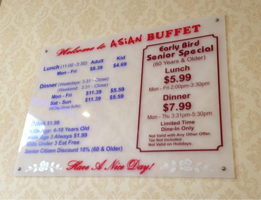 Menu photo 2 Asian Buffet Killeen, TX