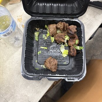 Green Olive - This is what we saw when we opened up our food"2 beef kabob wraps" - Mediterranean Near Me - Downey, California