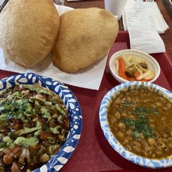 Brij Mohan Indian Sweets & Restaurant - Samosa chaat and Choley Bhature