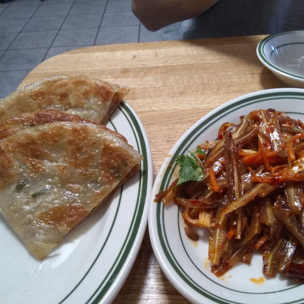 Scallion pancakes and pigs ears Scallion pancakes and pigs ears