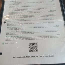 half the food menu half the food menu