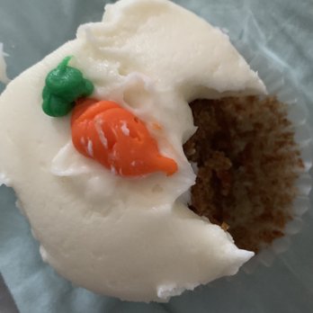 The Cakeroom - Carrot cupcake ... it's amazing and I had to cut a piece before taking a portrait! It's worth every penny!!! - Cupcakes Near Me - Washington, DC, District of Columbia