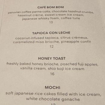Sushisamba - Desert menu. - Asian Fusion Near Me - Las Vegas, Nevada Sushisamba - Desert menu. - Asian Fusion Near Me - Las Vegas, Nevada