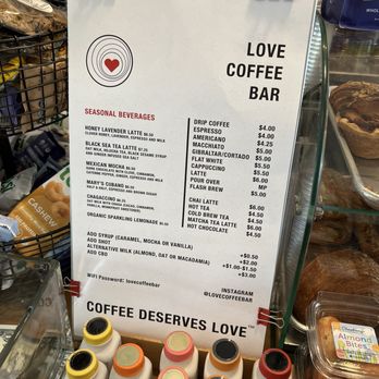 Love Coffee Bar - Menu - Coffee & Tea Near Me - Santa Monica, California