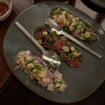 Javier's - Trio de ceviche - Mexican Near Me - Irvine, California Javier's - Trio de ceviche - Mexican Near Me - Irvine, California