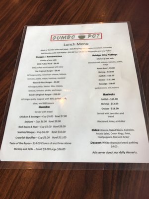 Menu photo 8 Gumbo Pot Vicksburg, MS