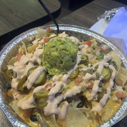 Loaded chicken nachos Loaded chicken nachos