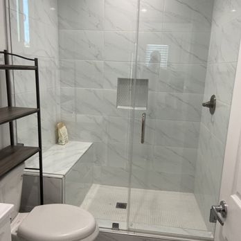 LG Builders - Bathroom glass door - General Contractors Near Me - North Hollywood, California