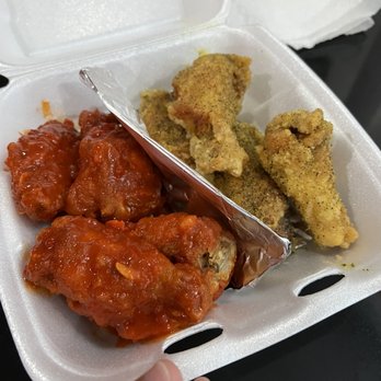 KEEKS Eggrolls & Wings - 1/2 buffalo 1/2 lemon pepper - Asian Fusion Near Me - Keller, Texas KEEKS Eggrolls & Wings - 1/2 buffalo 1/2 lemon pepper - Asian Fusion Near Me - Keller, Texas