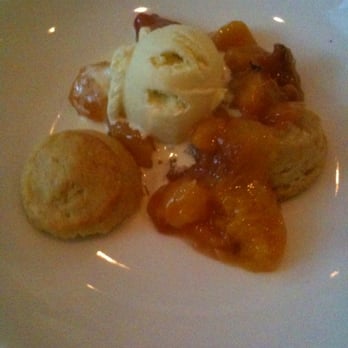 Heirloom Cafe - Course 6: Peaches, lemon verbena ice cream - New American Near Me - San Francisco, California Heirloom Cafe - Course 6: Peaches, lemon verbena ice cream - New American Near Me - San Francisco, California