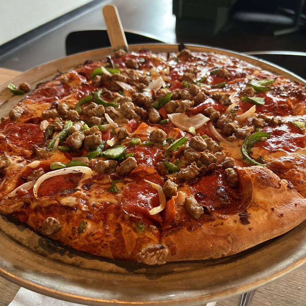 Two Cities Pizza - New York's Finest (without mushrooms) - Pizza Near Me - Suwanee, Georgia Two Cities Pizza - New York's Finest (without mushrooms) - Pizza Near Me - Suwanee, Georgia