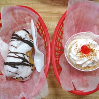 El Prado Restaurant & Bakery - Cuban version of a Danish on the left and tres leches on the right - Bakeries Near Me - Miami, Florida