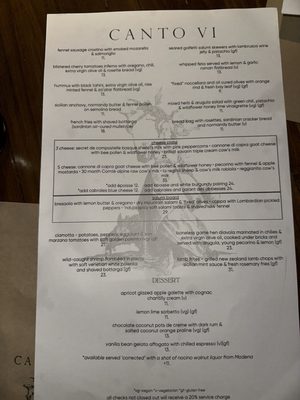 Menu photo 5 CANTO VI Chatsworth, CA