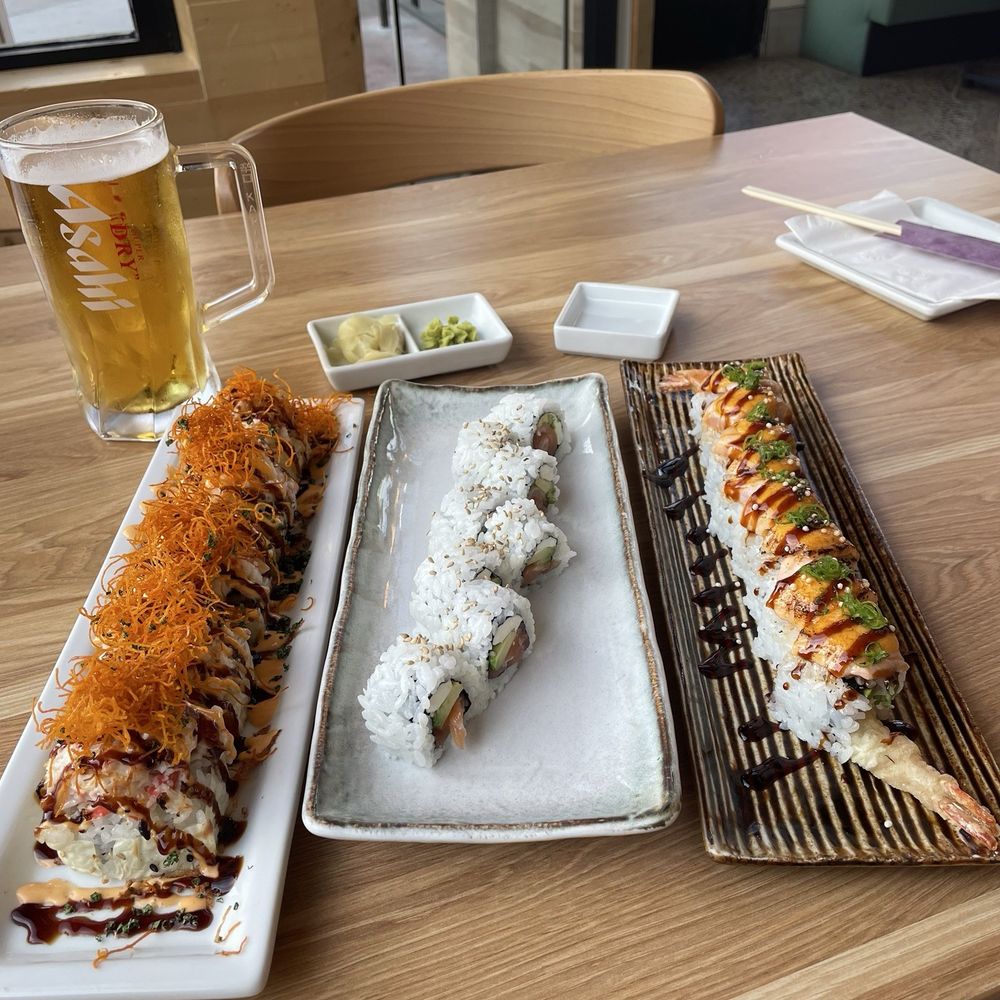 DASHI - Left is sumo roll, middle is Philadelphia roll, right is oyabun - Japanese Near Me - San Diego, California DASHI - Left is sumo roll, middle is Philadelphia roll, right is oyabun - Japanese Near Me - San Diego, California