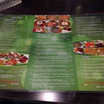 Banana Leaf - Menu page 1/2 - Indonesian Near Me - Temple City, California