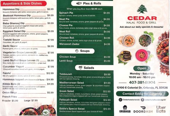 Menu photo 2 Cedar Halal Food & Grill Orlando, FL