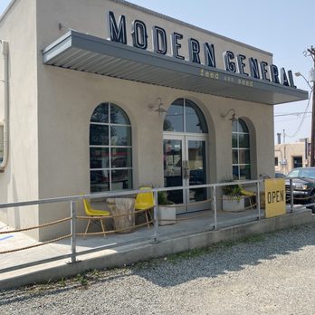 Modern General Feed and Seed - I like things to be modern and still have a bit of tradition. This is the front part of the building. Simple, sleek and inviting. - Cafes Near Me - Santa Fe, New Mexico Modern General Feed and Seed - I like things to be modern and still have a bit of tradition. This is the front part of the building. Simple, sleek and inviting. - Cafes Near Me - Santa Fe, New Mexico