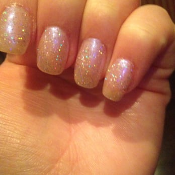 4 Seasons Nails - Cotton candy with glitter - Nail Salons Near Me - Olive Branch, Mississippi