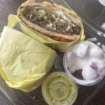 Brianna's Ice Cream - Torta de Milanesa, strawberries and cream, salsa verde y salsa Rona - Ice Cream & Frozen Yogurt Near Me - Anaheim, California Brianna's Ice Cream - Torta de Milanesa, strawberries and cream, salsa verde y salsa Rona - Ice Cream & Frozen Yogurt Near Me - Anaheim, California