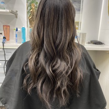 TK Salon - After 5hrs: a Carmel-brown balayage with a little heat, blow dried and styled + fantastic curtain bangs my stylist hooked me up with! - Hair Stylists Near Me - Tarzana, California TK Salon - After 5hrs: a Carmel-brown balayage with a little heat, blow dried and styled + fantastic curtain bangs my stylist hooked me up with! - Hair Stylists Near Me - Tarzana, California