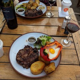 Rib Eye with a nice Malbec
