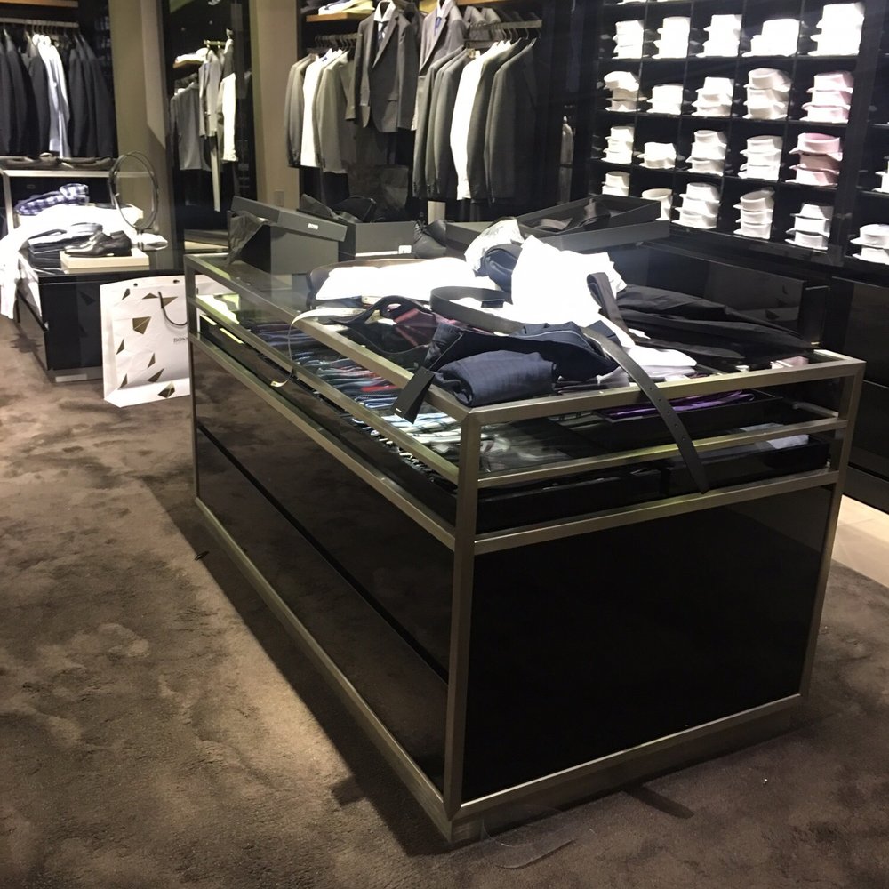 BOSS Store - Such a messy store. Couldn't believe how many people walked past this. - Men's Clothing Near Me - Los Angeles, California BOSS Store - Such a messy store. Couldn't believe how many people walked past this. - Men's Clothing Near Me - Los Angeles, California