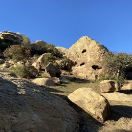 Near the park entrance on Topanga.