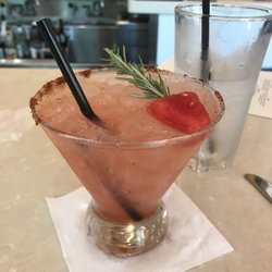 Watermelon margarita in the bar area