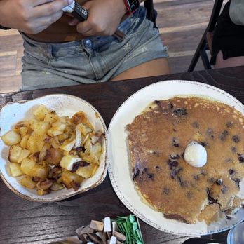 First Watch - Fresh, Seasoned Potatoes and Chocolate Chip Pancake - Breakfast & Brunch Near Me - Cincinnati, Ohio