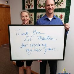 Grateful moments of healing. Dr. Martens helps patients move pain-free and reclaim their joy!