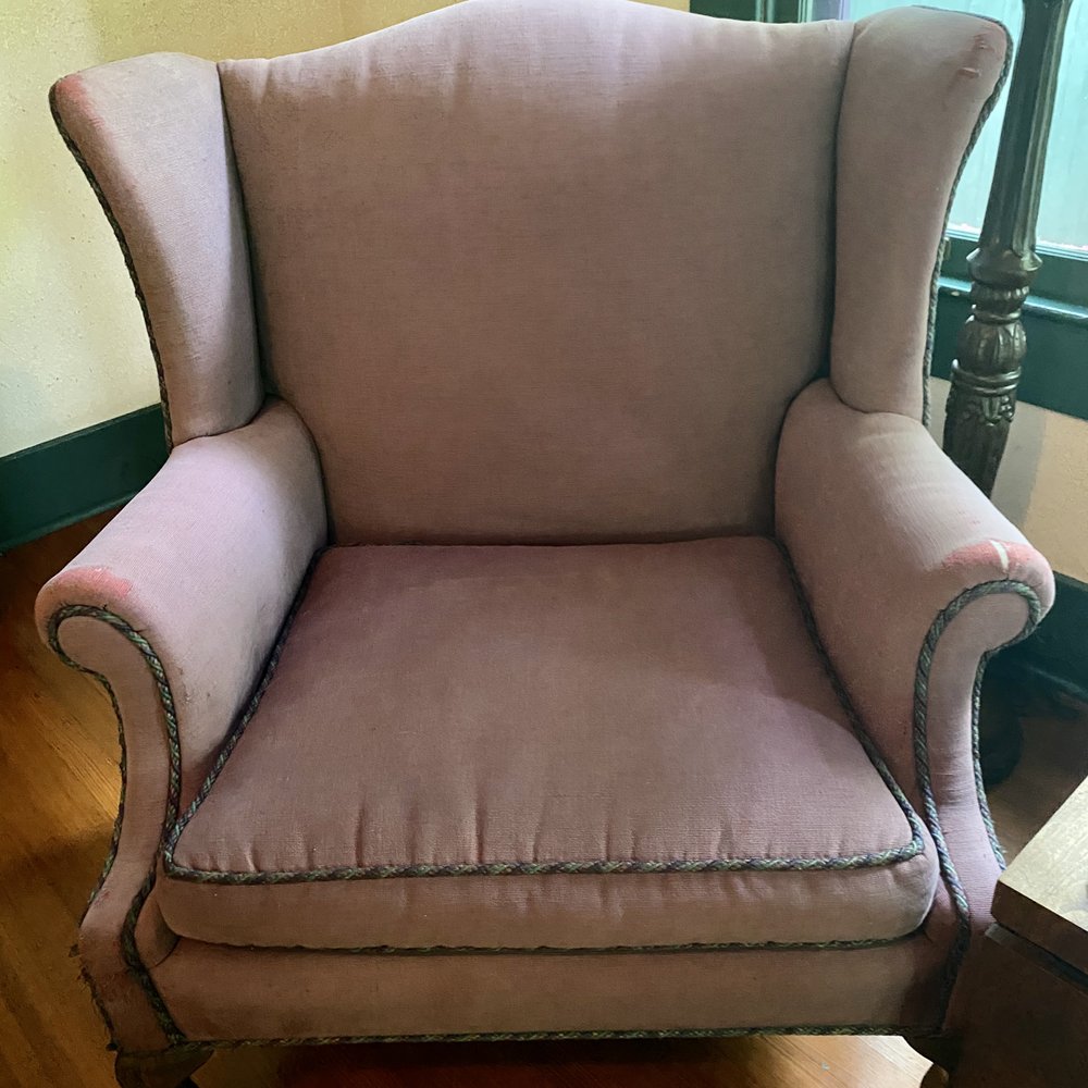 Long Upholstery Service - Before: Worn out from use. - Furniture Reupholstery Near Me - Austin, Texas