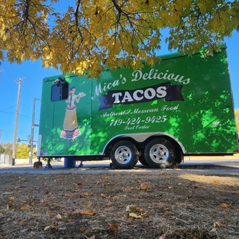 Micas Delicious Tacos - a taco truck parked under a tree - Food Trucks Near Me - pueblo, Colorado Micas Delicious Tacos - a taco truck parked under a tree - Food Trucks Near Me - pueblo, Colorado