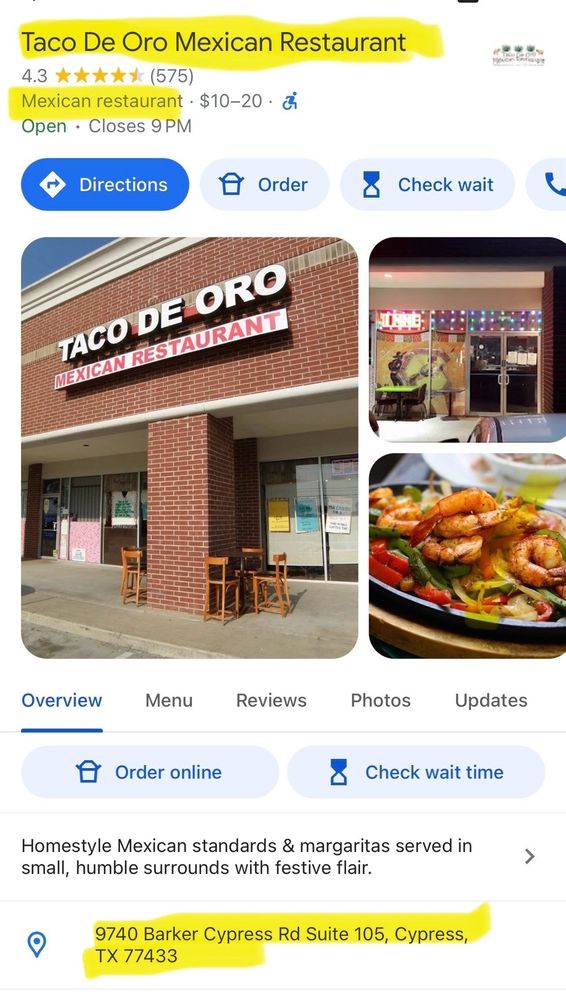 Taco De Oro