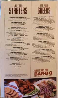 Menu photo 2 Woody's Bar-B-Q Holly Hill, FL