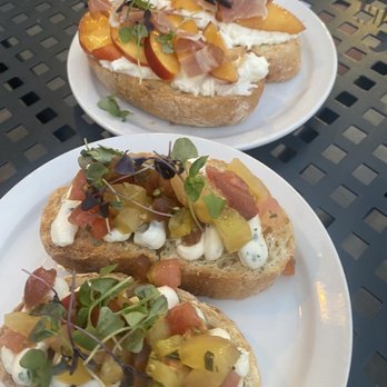 Carboy Winery - Denver - Herbed Ricotta Bruschetta (bottom) and Burrata  Bruschetta (top) - Wine Tasting Room Near Me - Denver, Colorado